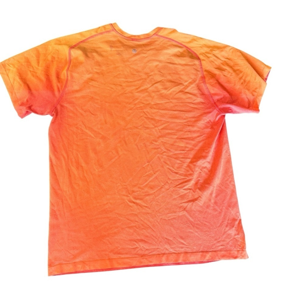 Lululemon men’s metal vent tech orange ombré workout short sleeve shirt Sz XL - Picture 2 of 5